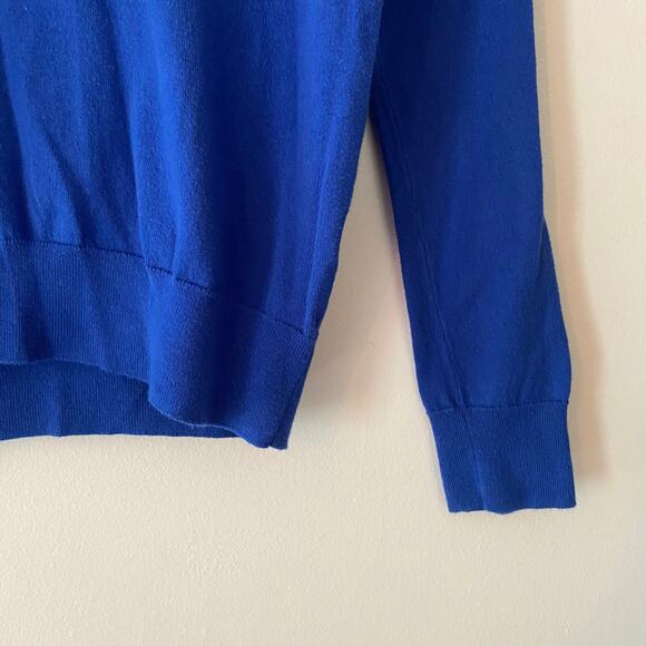 Polo Ralph Lauren Royal Blue V-neck Sweater Cotton Blend Women's size Medium - Picture 4 of 8